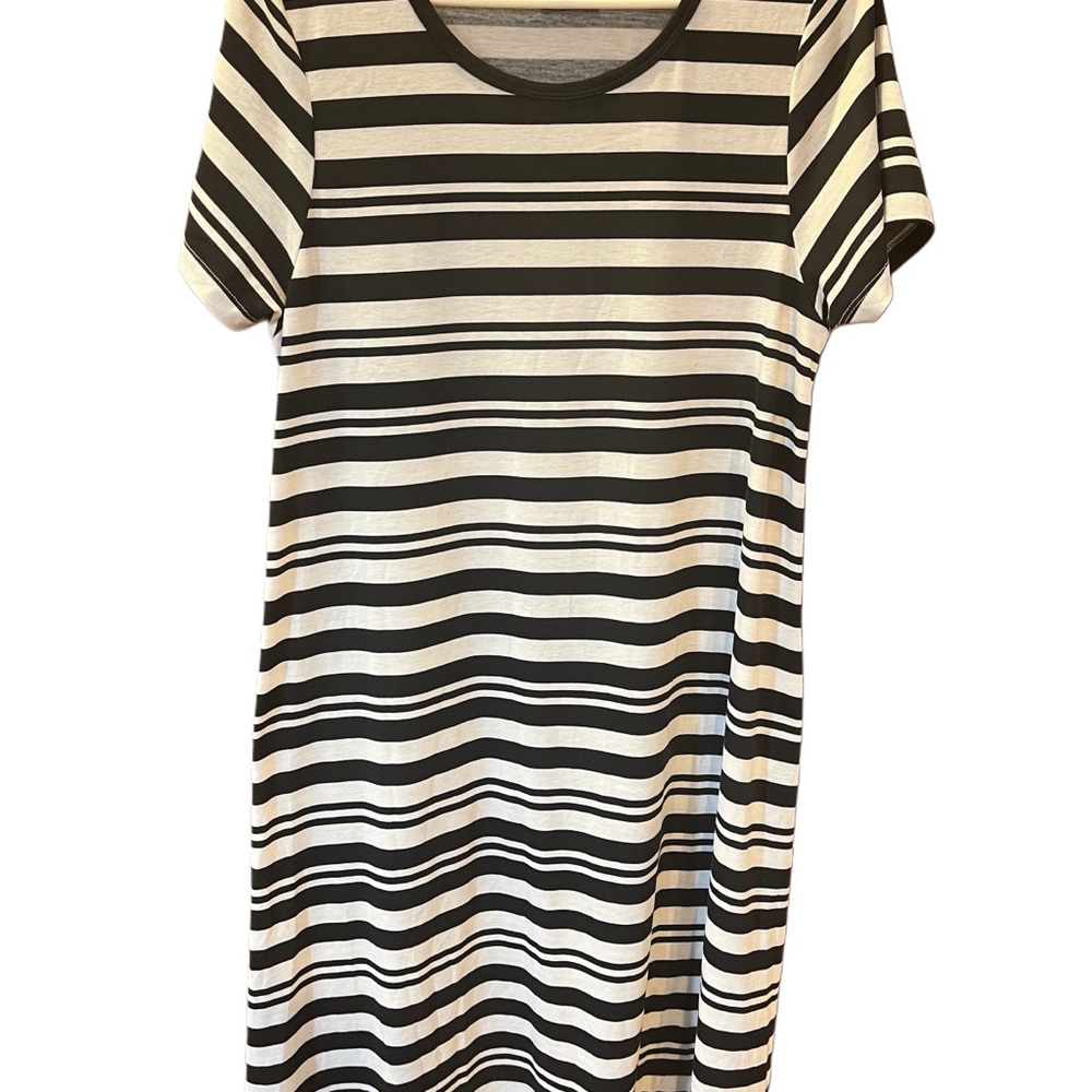 Black and White Striped Dress
